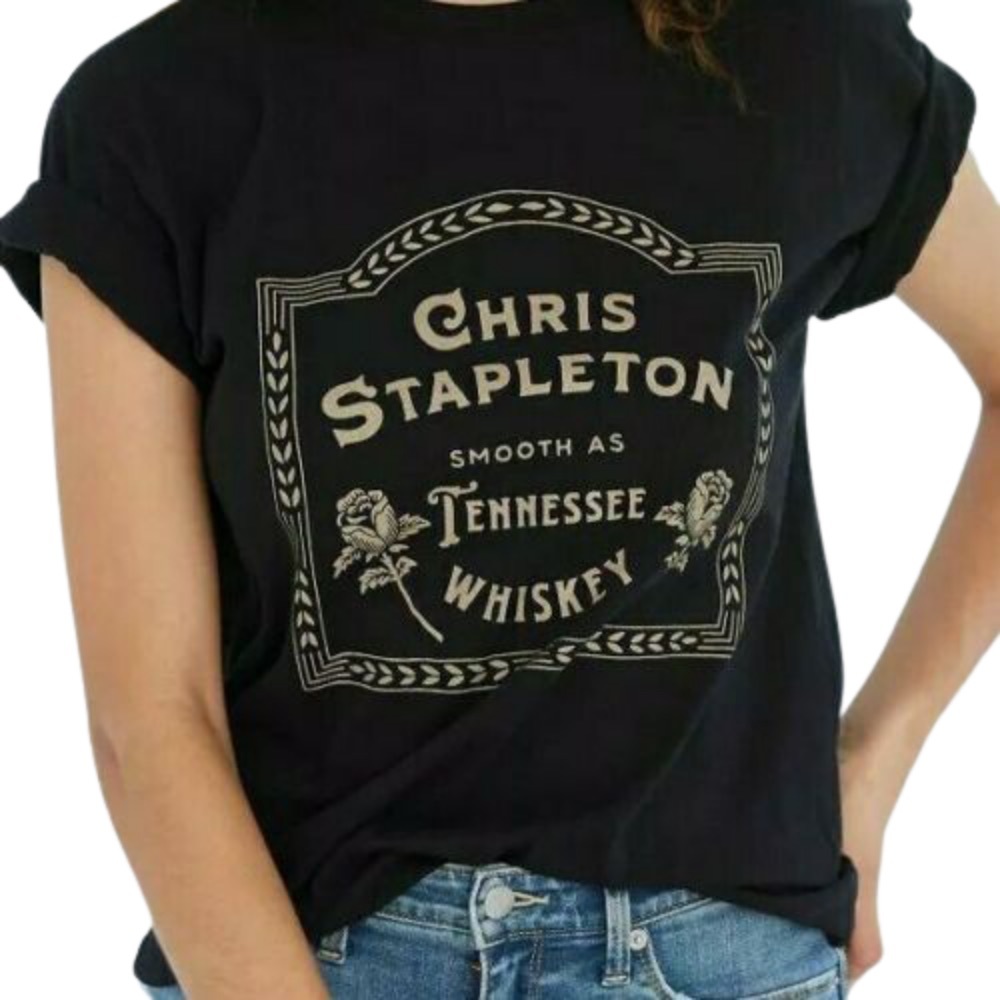 Women's Chris Stapleton Short Sleeve Graphic T-Shirt - Black XXL